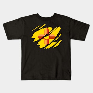 Tear Away New Mexico Flag Kids T-Shirt